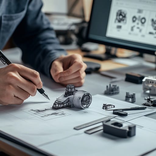 closeup-designer-working-cad-software-create-product-model projekt elektroniki bill of materials koszt produkcji analiza kosztów produkcja elektroniki koszt materiałów